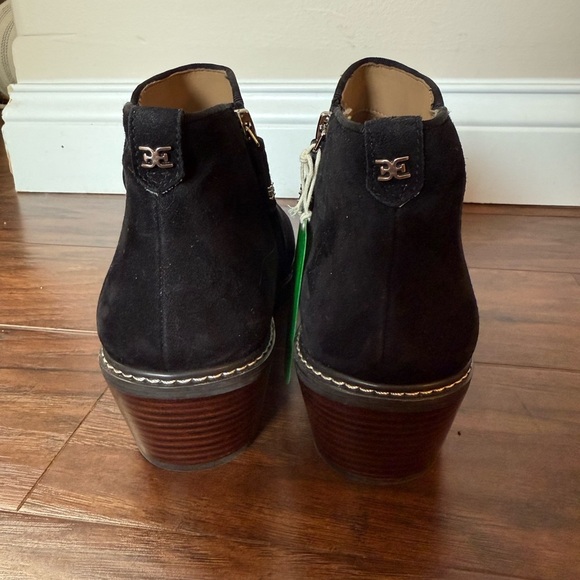 NWOT Sam Edelman Pryce Black Suede Ankle Boots-B5068L1002-Size 10.5 - Picture 4 of 12